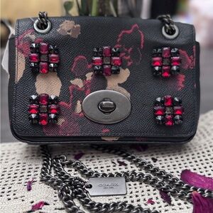 Flash Sale💕Coach Black and Red Crossbody Bag.